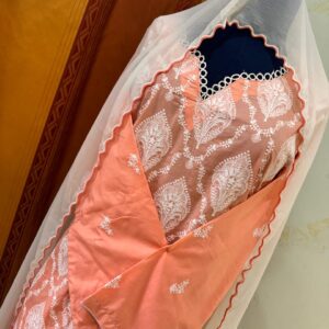 Apricot Orange with White Bareeze