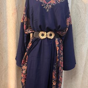 black embroided kaftan