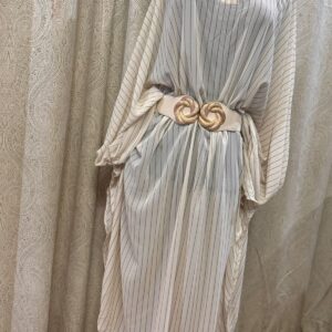 Off White & Black chiffon combo Kaftan