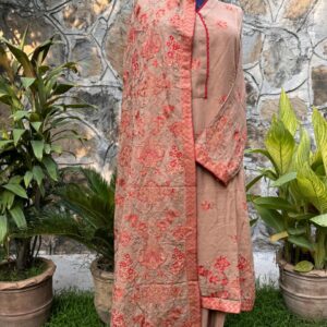 Medium Brown full shawl dress