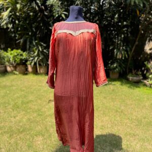 Carrot orange Silk Crush Shirt