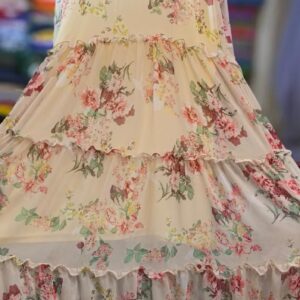 Pastel Peach Floral Maxi