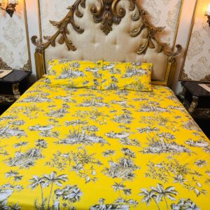 Sunshine Yellow Cotton BedSheet